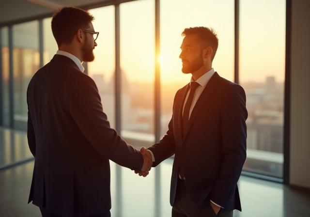 Formal business handshake